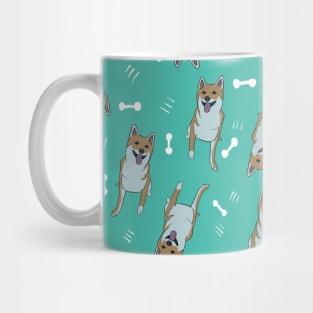 Shiba Inu in Sea Foam Green Mug